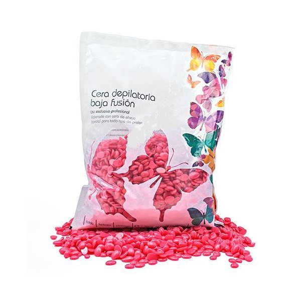 Perlas de Cera Depilatoria Rosa de Baja Fusión 1 Kg